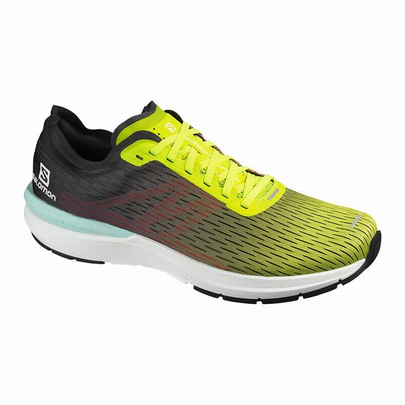 Salomon Israel SONIC 3 ACCELERATE - Mens Running Shoes - Yellow/White (TVIR-63415)